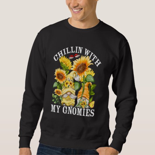 Chillin met mijn gnomen en lenteszonnebloem trui (Voorkant)