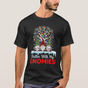 Chillin met mijn Gnomen Funny Gnome Kerstmis Pama T-shirt