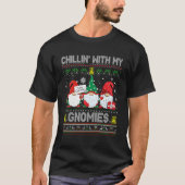 Chillin met mijn Gnomen Funny Gnome Kerstmis Pama T-shirt (Voorkant)