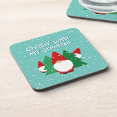 Chillin met mijn gnomen grappige kerstmis bier onderzetter (Linkerzijde)