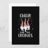 Chillin met mijn Gnomen-kerstdag Garden Gnome Kaart (Voorkant / Achterkant)