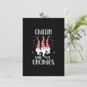 Chillin met mijn Gnomen-kerstdag Garden Gnome Kaart (Staand voorkant)