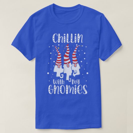 Chillin met mijn Gnomen-kerstdag Garden Gnome T-shirt (Design voorkant)