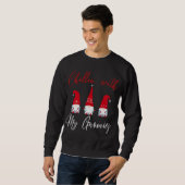 Chillin met mijn gnomen - kerstgenoom trui (Voorkant volledig)
