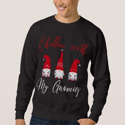 Chillin met mijn gnomen - kerstgenoom trui (Voorkant)
