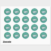 Chillin met mijn Gnomen-leraar kerstbal Ronde Sticker (Vel)
