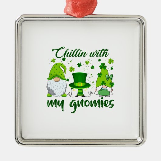 Chillin met mijn gnomen metalen ornament (Voorkant)