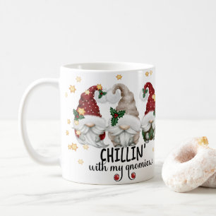 Chillin met mijn Gnomies Cute Kerstmis Koffiemok