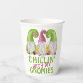Chillin met mijn Gnomies Gnome Humor Papieren Bekers (Achterkant)