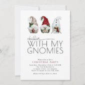 Chillin met mijn Gnomies kerstfeest Kaart (Voorkant)