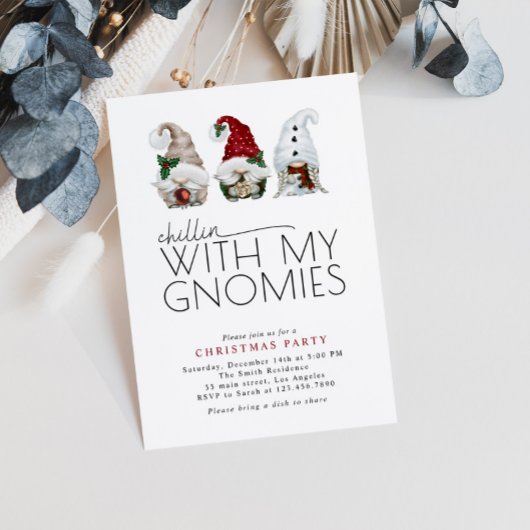 Chillin met mijn Gnomies kerstfeest Kaart