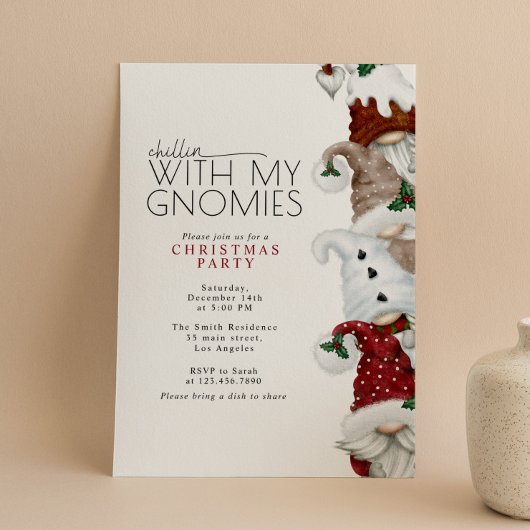 Chillin met mijn Gnomies kerstfeest Kaart