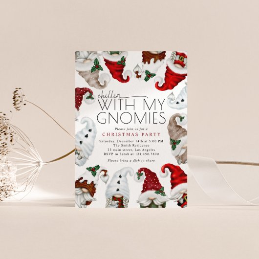 Chillin met mijn Gnomies kerstfeest Kaart