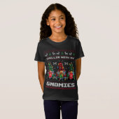 Chillin 'Met Mijn Gnomies Kerstpyjama T-shirt (Voorkant volledig)