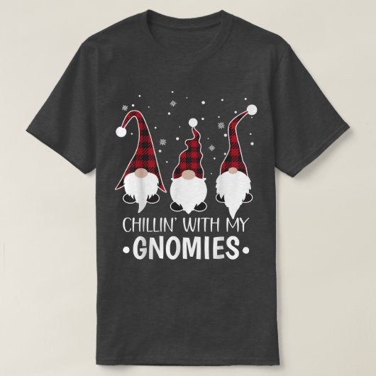 Chillin met mijn Gnomies Santa Gnome kerstpaja T-shirt (Design voorkant)