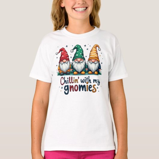 Chillin’ met mijn gnomies t-shirt (Voorkant)