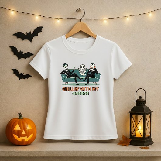 Chillin met mijn griezelige T-shirt; Schattigee vr T-shirt