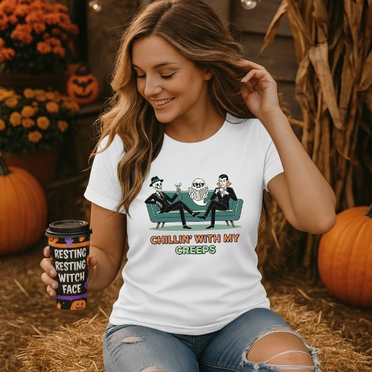 Chillin met mijn griezelige T-shirt; Schattigee vr T-shirt