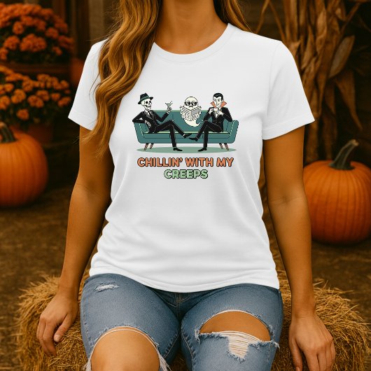 Chillin met mijn griezelige T-shirt; Schattigee vr T-shirt