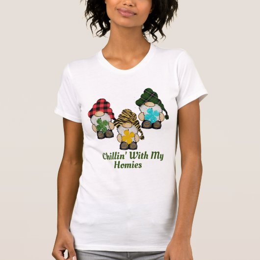 Chillin met mijn homies Funny St Patrick's Day T-S T-shirt (Voorkant)