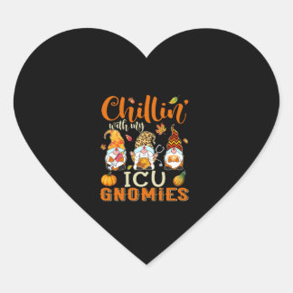 Chillin met mijn ICU Gnomies Nurse Gnome Thanksgiv Hart Sticker