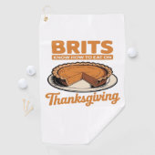 Chillin met mijn kalkoenen Thanksgiving familie Es Golfhanddoek (Insitu)