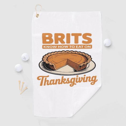 Chillin met mijn kalkoenen Thanksgiving familie Es Golfhanddoek (Insitu)