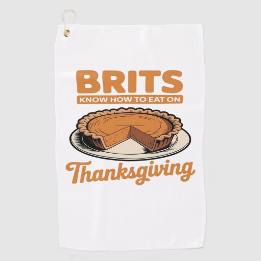 Chillin met mijn kalkoenen Thanksgiving familie Es Golfhanddoek (Voorkant)