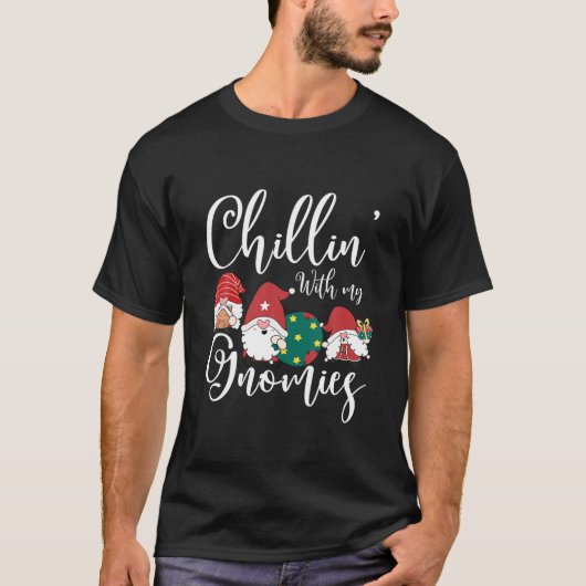 Chillin' met mijn kerst-koepel t-shirt (Voorkant)