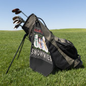 Chillin met mijn neeuwen grappig kerstfeest golfhanddoek (Groen)