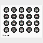 Chillin met mijn neeuwen grappig kerstfeest ronde sticker (Vel)