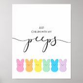 Chillin met mijn pasteelpaaskunst poster (Voorkant)