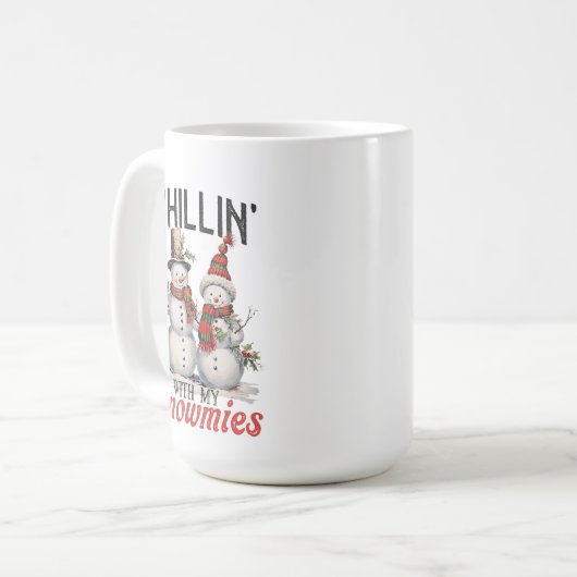 Chillin 'Met Mijn Sneeuwmies Schattige Sneeuwman Koffiemok (Voorkant links)