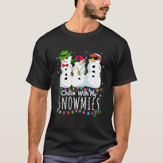 Chillin met mijn sneeuwmies sneeuw t-shirt (Voorkant)