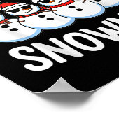 Chillin Met Mijn Sneeuwpoppen Grappige Sneeuwman K Poster (Hoek)