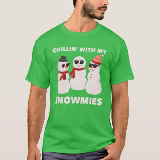 Chillin met mijn sneeuwpoppen jongen t-shirt