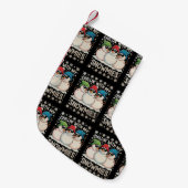 Chillin met mijn sneeuwpoppen Kerst lelijke kerstd Kleine Kerstsok (Voorkant (Hangend))