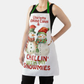 Chillin met mijn sneeuwpoppen Snowman gepersonalis Schort (Insitu)