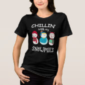 Chillin’ met mijn sneeuwpoppen Tri-Blend shirt (Voorkant)
