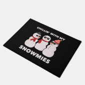 Chillin met mijn snowmies deurmat (Schuin)