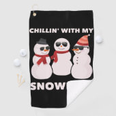 Chillin met mijn snowmies golfhanddoek (Insitu)