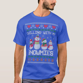Chillin met mijn Snowmies grappig kerstzusje T-shirt