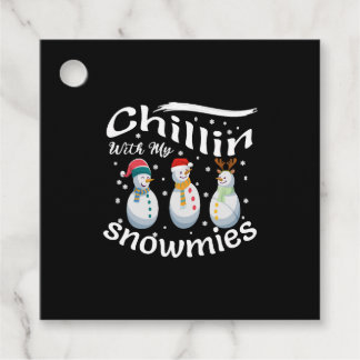 Chillin met mijn snowmies, Kerstmis crew Bedankjes Labels