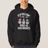 Chillin met mijn Snowmies kletst Snowman Ugly Chri Hoodie (Voorkant)