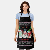 Chillin met mijn Snowmies lelijke kerstkeuken Schort (Gedragen)