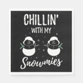 Chillin met mijn snowmies servet (Voorkant)
