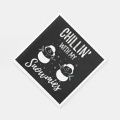 Chillin met mijn snowmies servet (Hoek)