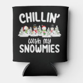 Chillin met mijn Snowmies Snowman Kerstmis Blikjeskoeler (Voorkant)