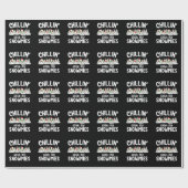 Chillin met mijn Snowmies Snowman Kerstmis Cadeaupapier (Vlak)