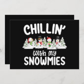 Chillin met mijn Snowmies Snowman Kerstmis Kaart (Voorkant / Achterkant)